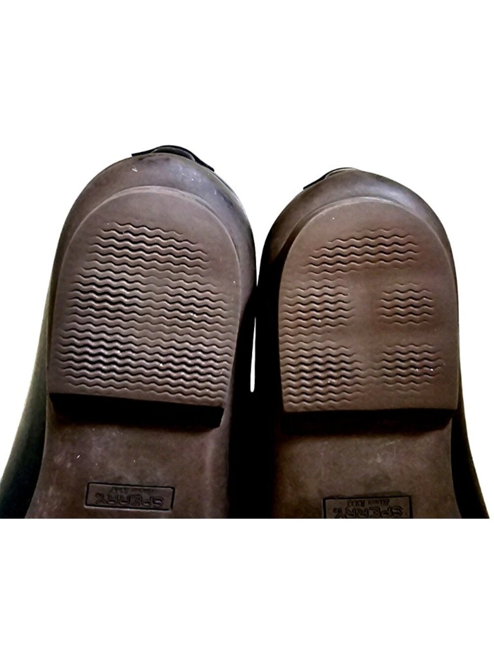 Sperry Womens Black Duck Shoes Size 10M Waterproof Leather Rubber Sole Lace-Up - Picture 9 of 9